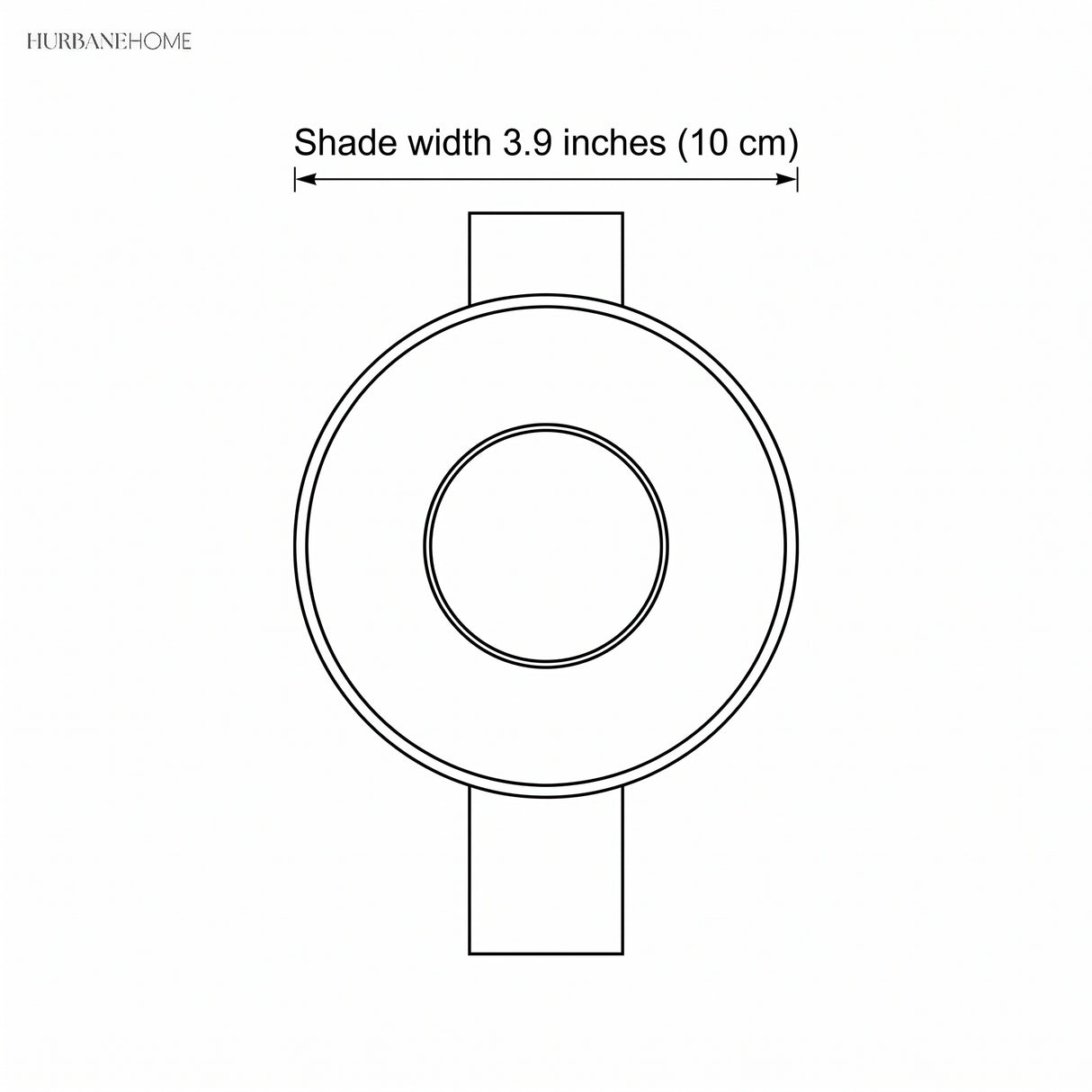 Travertine Rotatable Wall Lamp dimension illustration