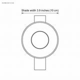 Travertine Rotatable Wall Lamp dimension illustration