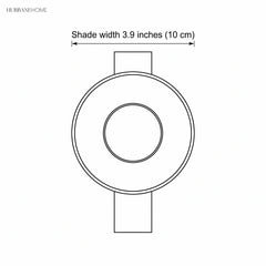 Travertine Rotatable Wall Lamp dimension illustration