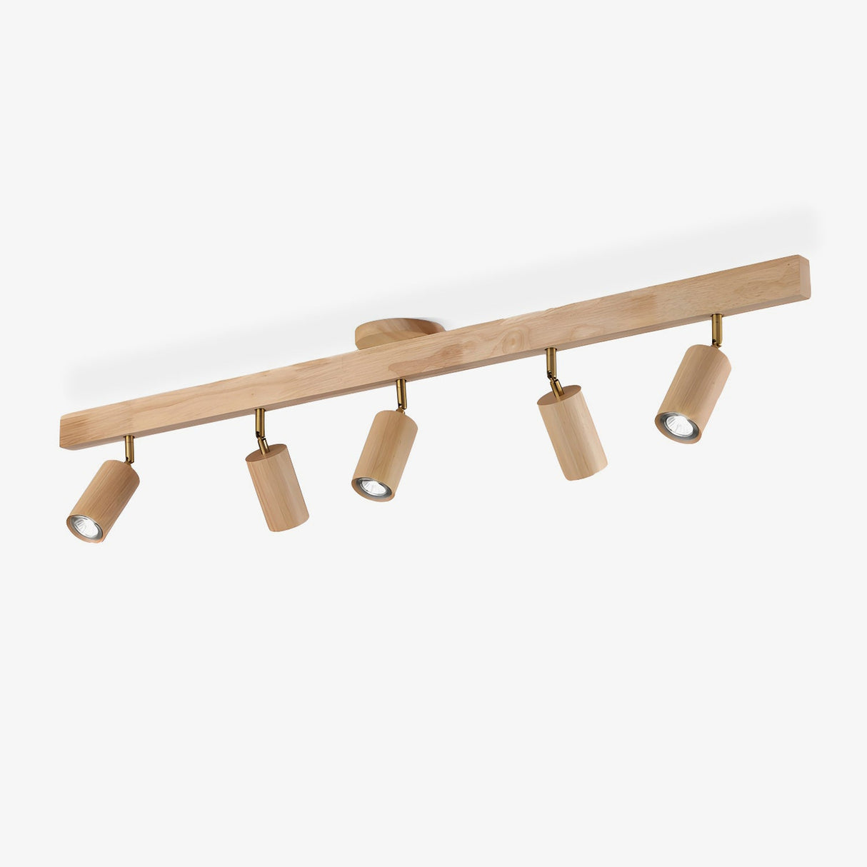 Wood beam multi head track ceiling spotlight colour option view 3