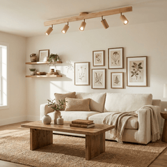 Wood beam multi head track ceiling spotlight further product image 4
