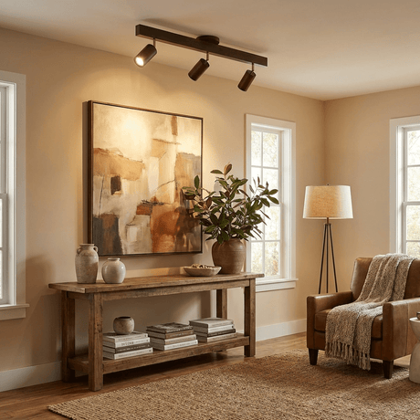 Wood beam multi head track ceiling spotlight supplementary product view 5
