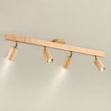 Wood beam multi head track ceiling spotlight colour option view 9