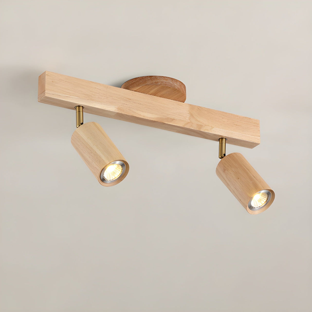 Wood beam multi head track ceiling spotlight further product image 10