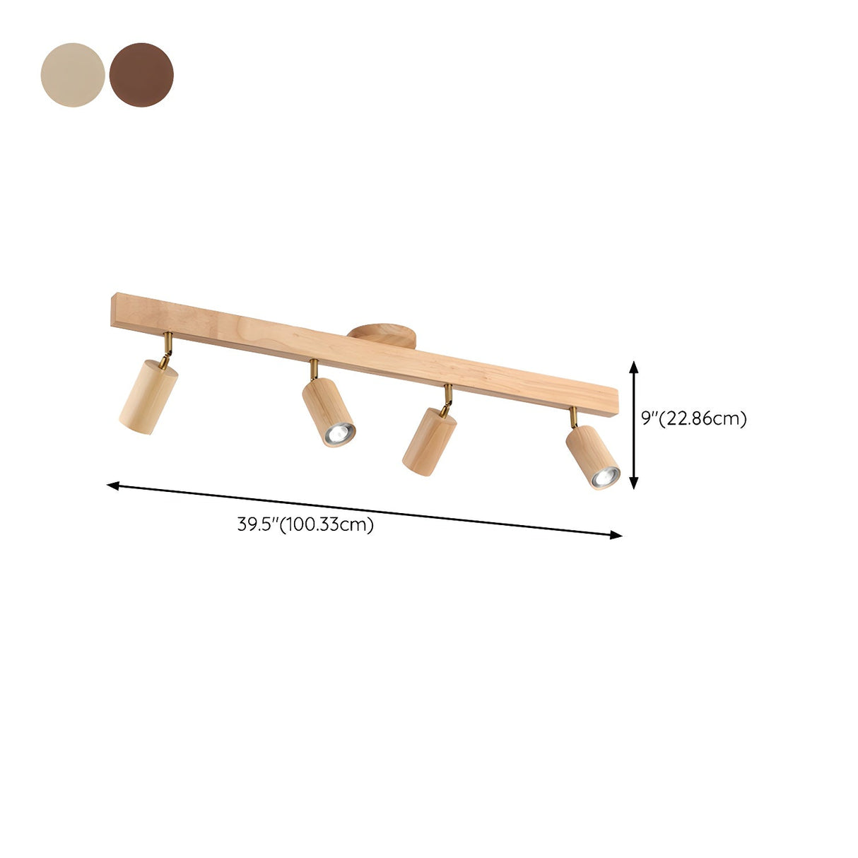 Wood beam multi head track ceiling spotlight further product image 16