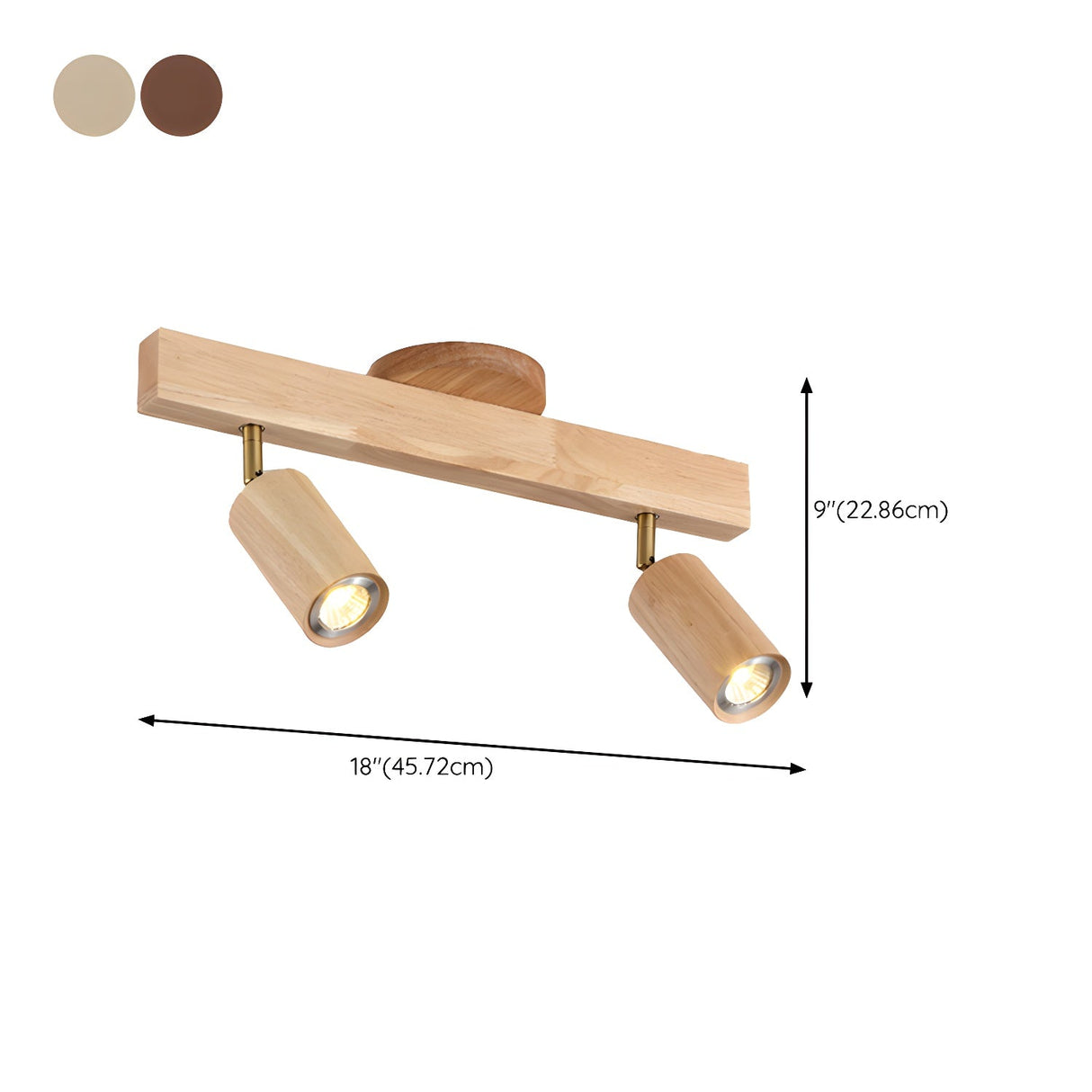 Wood beam multi head track ceiling spotlight supplementary product view 17