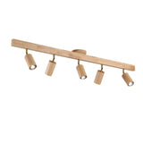 Wood beam multi head track ceiling spotlight alternative angle view 19