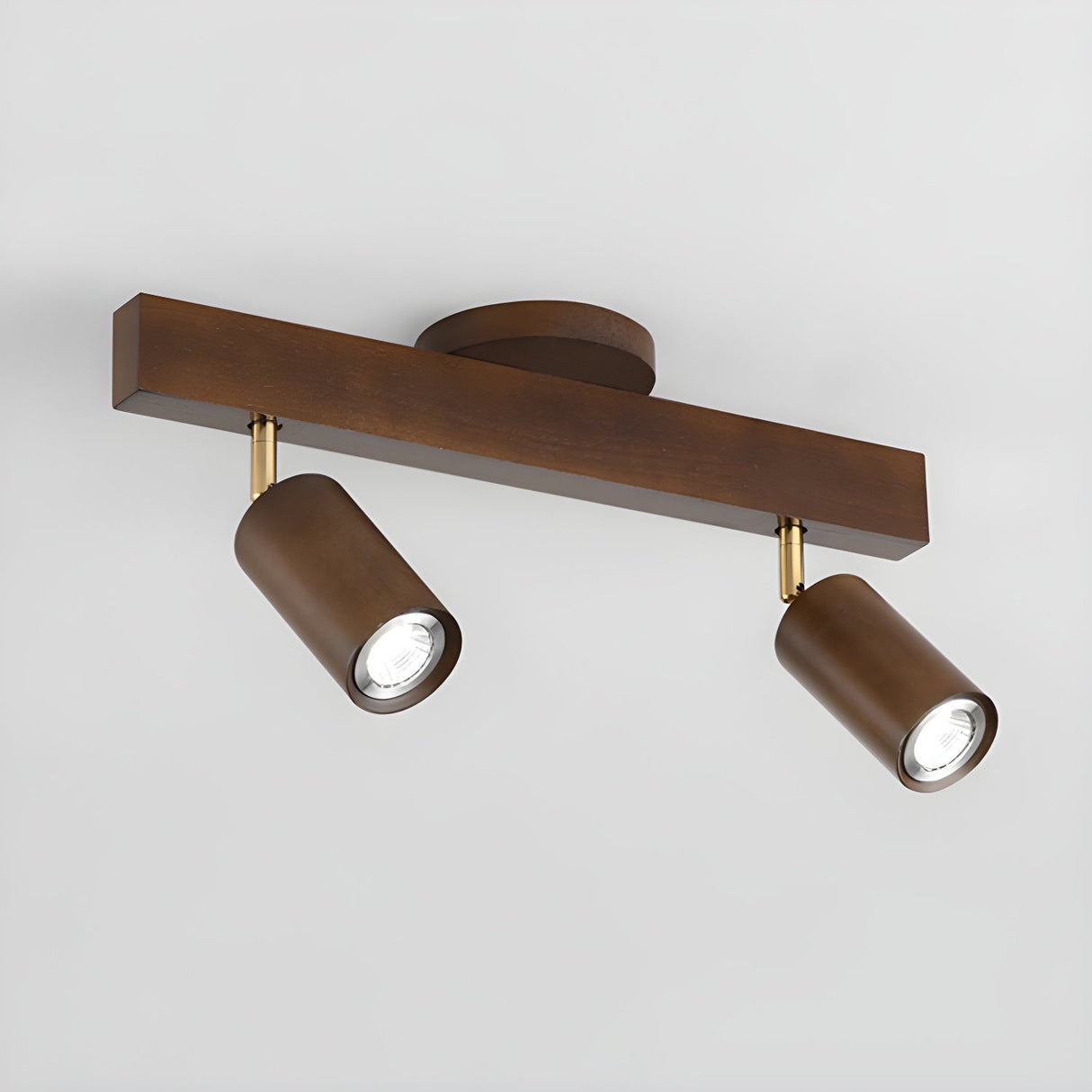 Wood beam multi head track ceiling spotlight alternative angle view 25