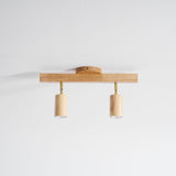 Wood beam multi head track ceiling spotlight alternative angle view 31
