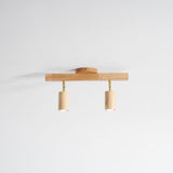 Wood beam multi head track ceiling spotlight colour option view 33