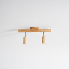 Wood beam multi head track ceiling spotlight colour option view 33