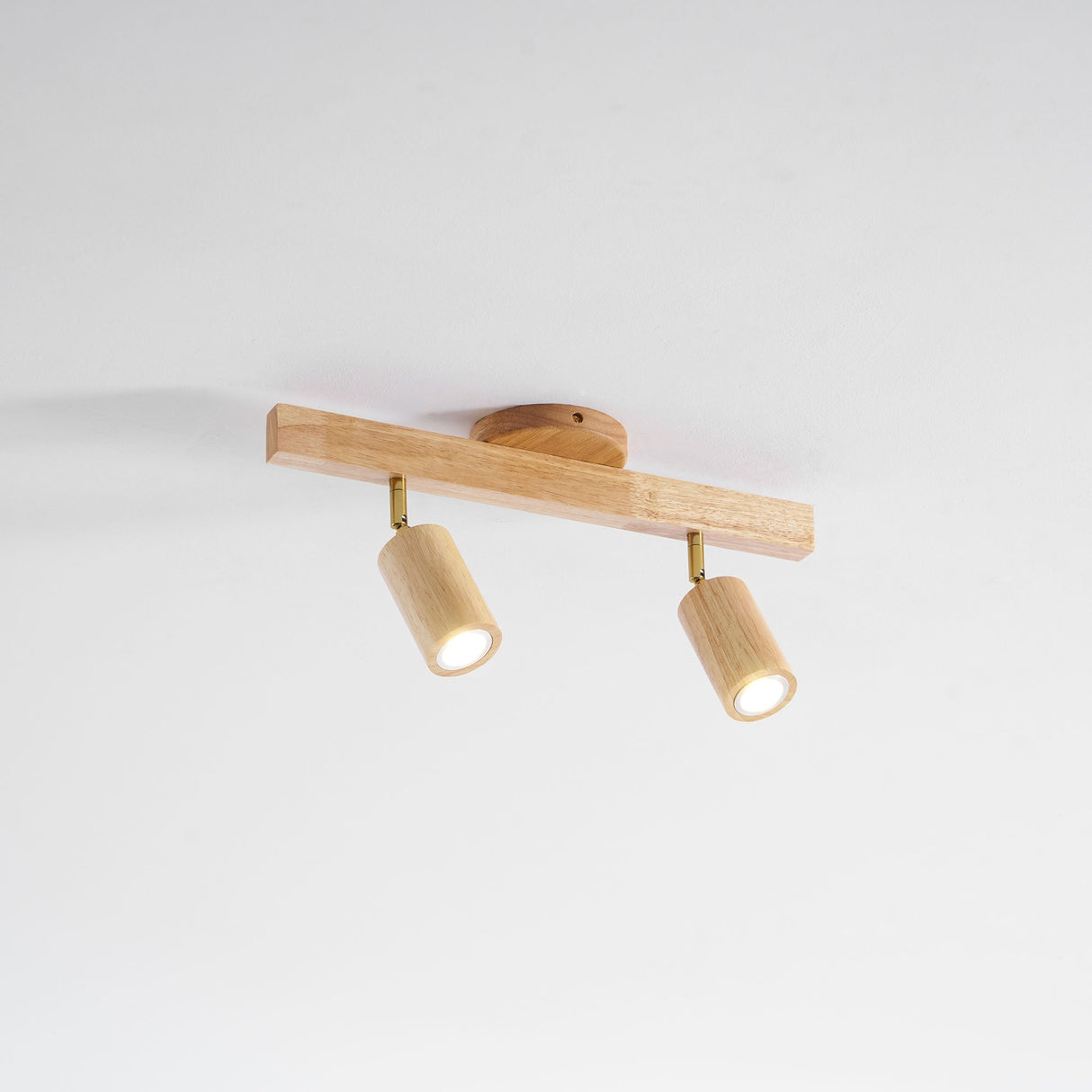 Wood beam multi head track ceiling spotlight alternative angle view 37