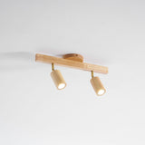 Wood beam multi head track ceiling spotlight alternative angle view 37