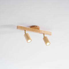 Wood beam multi head track ceiling spotlight alternative angle view 37