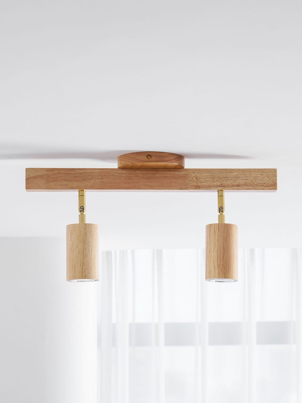 Wood beam multi head track ceiling spotlight colour option view 39
