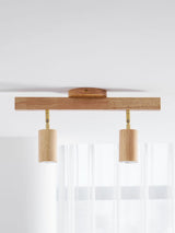 Wood beam multi head track ceiling spotlight colour option view 39