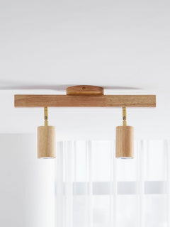 Wood beam multi head track ceiling spotlight colour option view 39