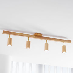 Wood beam multi head track ceiling spotlight further product image 52