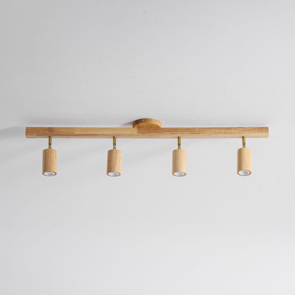 Wood beam multi head track ceiling spotlight alternative angle view 55