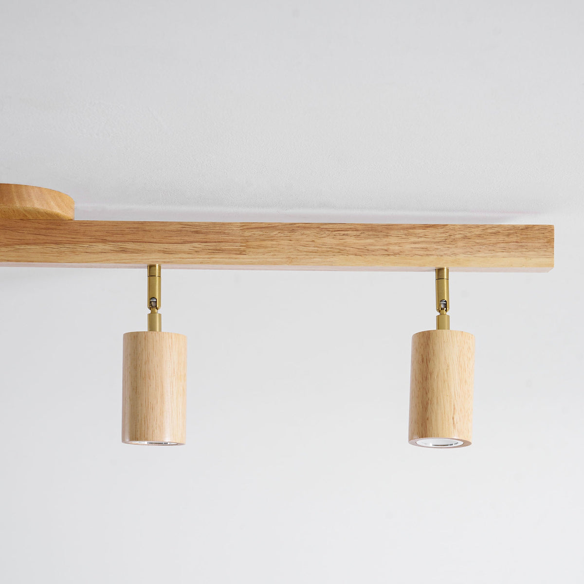 Wood beam multi head track ceiling spotlight colour option view 57