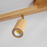 Wood beam multi head track ceiling spotlight colour option view 63