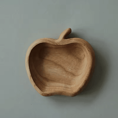 Wood Bowl Plate - Squirrel Double Dish Snack Holder Tray for Nuts - Wooden Plates and Bowls - Hurbane Home