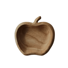 Wood Bowl Plate - Squirrel Double Dish Snack Holder Tray for Nuts - Wooden Plates and Bowls - Hurbane Home