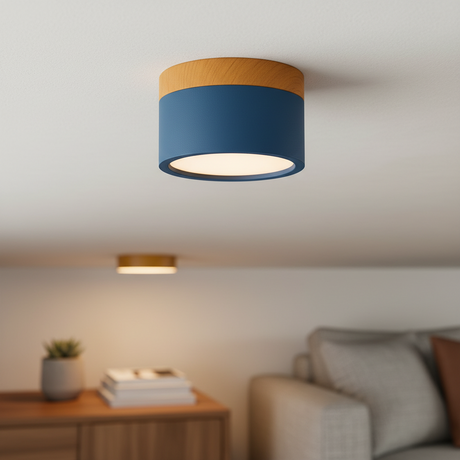 Wood Ceiling Light Surface Mount Round LED Downlight