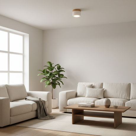Wood Ceiling Light Surface Mount Round LED Downlight