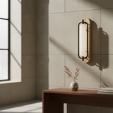 Wood sconce pull chain switch detail