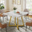 Wood Top Dining Table – Tribesigns Industrial Square Table for Four - Hurbane Home
