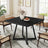 Wood Top Dining Table – Tribesigns Industrial Square Table for Four - Hurbane Home