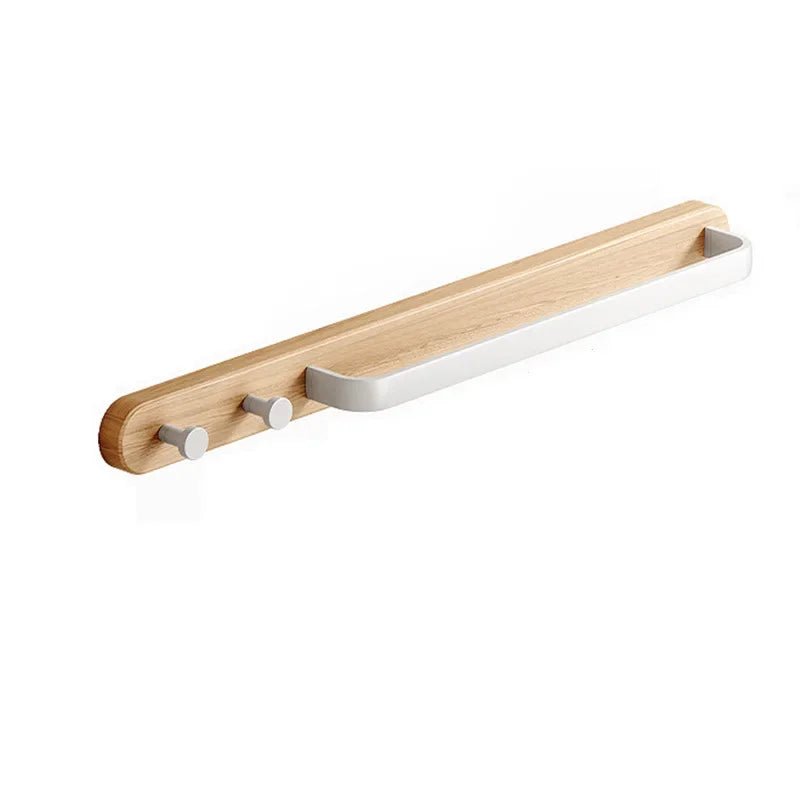 Wood Towel Rack Wall Mounted - Stylish Space - Saving Bathroom Organizer - wall mounted towel rack - Hurbane Home
