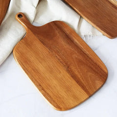 Wooden Cutting Board - Beech Wood Design for Bread, Pizza, Meat - Hurbane Home