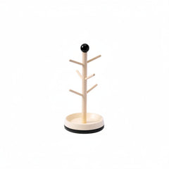 Wooden Mug Tree Stand - Space - Saving Kitchen Organizer with Classic Design - Mug Tree Holder - Hurbane Home
