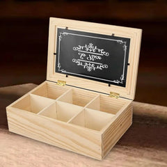 Wooden Tea Box Organizer - Perfect for Storage, Stylish and Durable - wooden tea bag organizer - Hurbane Home