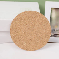 Wooden Tea Coaster Set - 6 - Pieces Eco - Friendly Cork Drink Protection - Wooden Drink Coasters - Hurbane Home