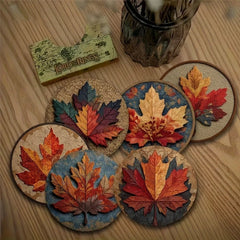 Wooden Tea Coasters Set - Elegant Protection for Tables, Heat - Resistant Drink Mats - Wooden Drink Coasters - Hurbane Home