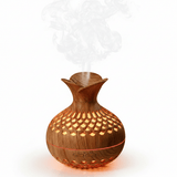 Wooden Vase Humidifier – 300ml Cool Mist Ultrasonic Essential Oil Diffuser - Hurbane Home