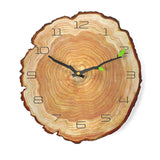 Wooden Wall Clock – Vintage Bamboo Retro Rustic 12 - Inch Design - Hurbane Home