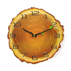 Wooden Wall Clock – Vintage Bamboo Retro Rustic 12 - Inch Design - Hurbane Home