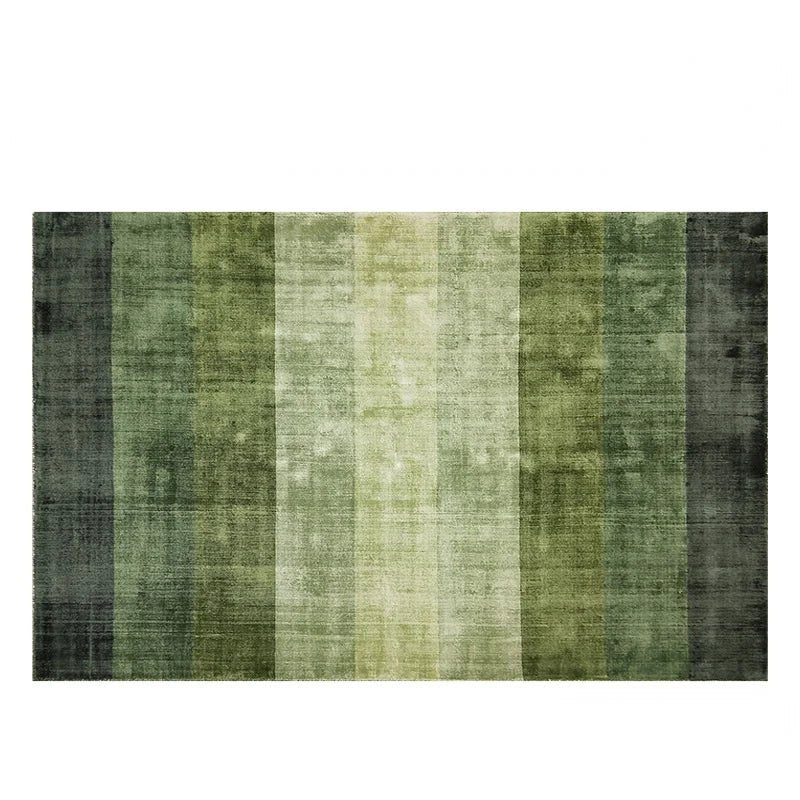 Wool Area Rugs – French Green Gradient Nordic Living Room Carpet - Hurbane Home