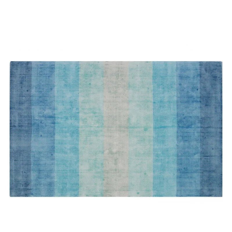 Wool Area Rugs – French Green Gradient Nordic Living Room Carpet - Hurbane Home