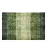 Wool area rugs with French green gradient in modern living room