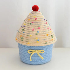 Woven Boho Basket - Large Rope Storage for Stylish Home Organization - Wooven Storage Baskets - Hurbane Home