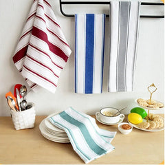 Woven Kitchen Towel Set - 100% Cotton, Highly Absorbent, Ideal for Drying Dishes - 100 Cotton Kitchen Towels - Hurbane Home