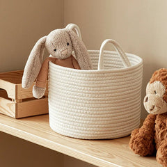 Woven Rope Laundry Basket - Durable Storage Solution for Organized Living - Wooven Storage Baskets - Hurbane Home
