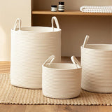 Woven Rope Laundry Basket - Durable Storage Solution for Organized Living - Wooven Storage Baskets - Hurbane Home