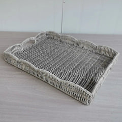 Woven Storage Baskets - Decorative Rattan Trays for Organizing & Home Décor - Wooven Storage Baskets - Hurbane Home