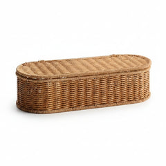 Woven Storage Box with Lid - Decorative Basket for Home Organization - Wooven Storage Baskets - Hurbane Home